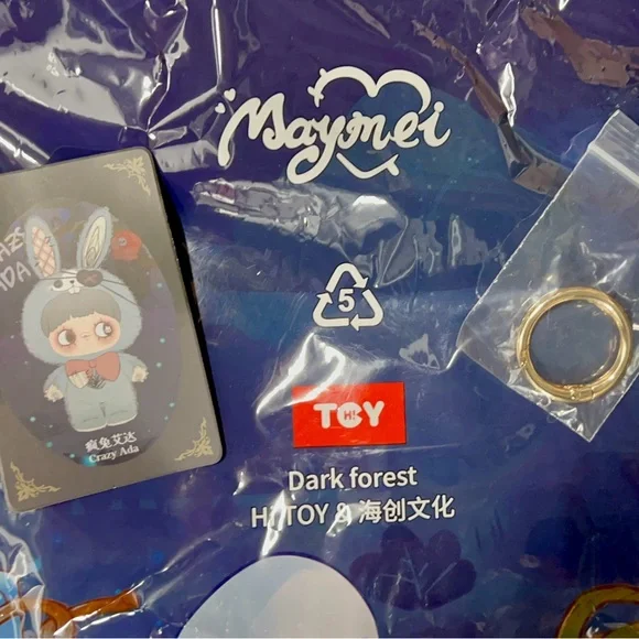 Adorable Meymei Plush Rabbit Doll with Gray Outfit - Picture 4 of 4